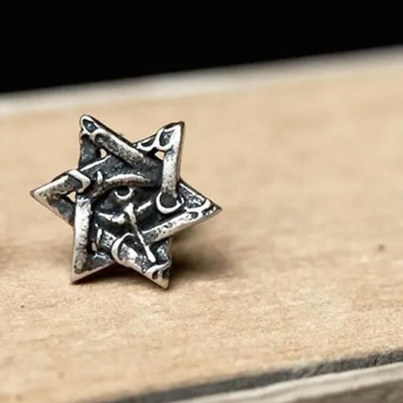 Eye of Horus Hexagram All See-ing Eye of God Star of David Judaism Egyptian Stud - Picture 13 of 16